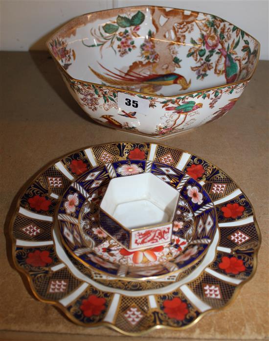 4 Crown Derby items and a bowl